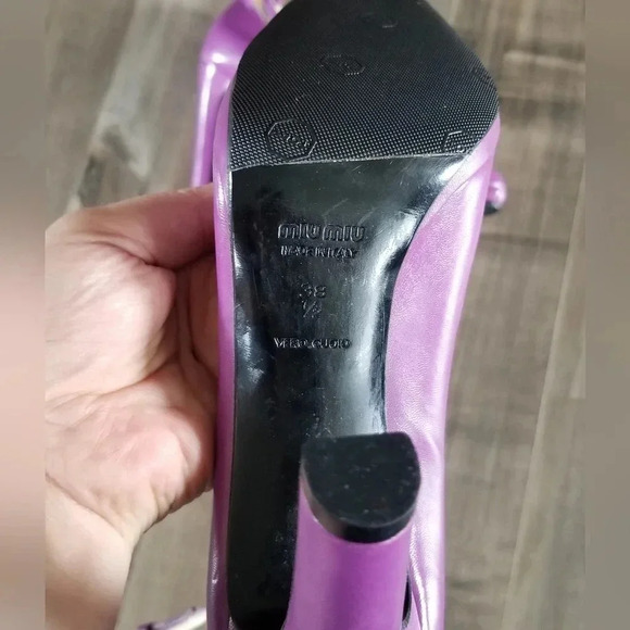 Y2K MIU MIU ARCHIVE Purple Heels Size 38.5 - Picture 5 of 8